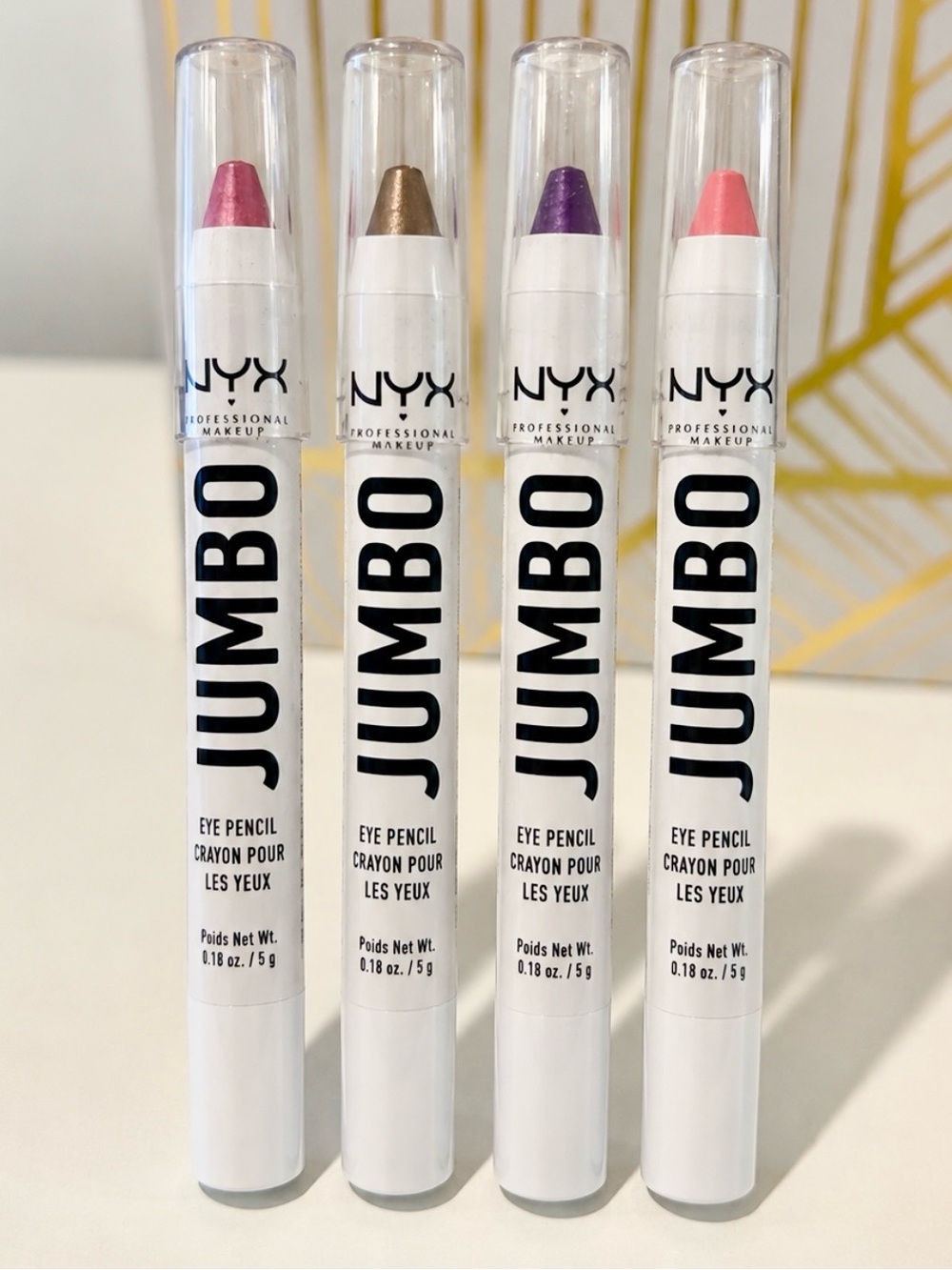NYX Jumbo 4 piece Full Size Eye Pencil Set - New Factory Sealed